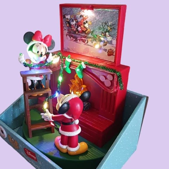 Disney mickey & minnie mouse string garland christmas fireplace "9"inch - Picture 2 of 10